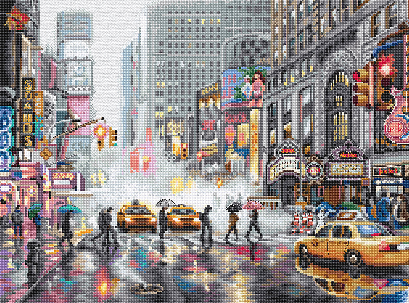 Kreuzstichset „New York“ – LETISTITCH L8012 – inklusive 16ct Aida-Tuch. und 56 Farben von Mouliné-Ankerfäden