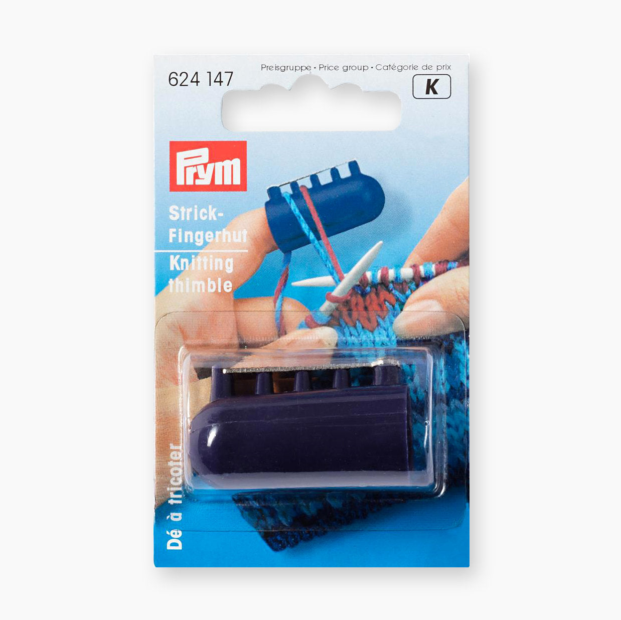 Thimble for Knitting with 4 Guides Prym 624147 to Work with Multiple Strands of Wool - Avoid tangles and mess!