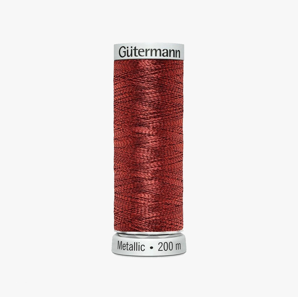 7014 Gutermann Metallic Thread 200m - Metallic Effect for Decorative Seams and Machine Embroidery