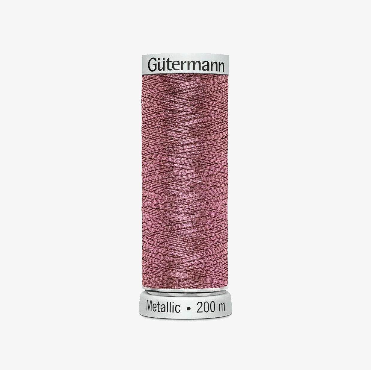 7012 Gutermann Metallic Thread 200m - Metallic Effect for Decorative Seams and Machine Embroidery