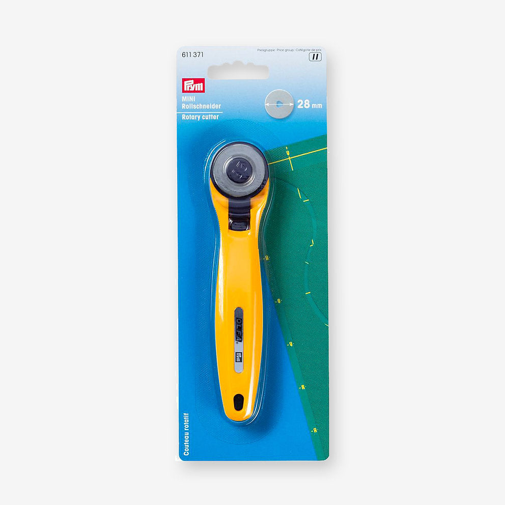 Prym 611371 28 mm mini rotary cutter - Ideal for curves and precise cuts / OLFA