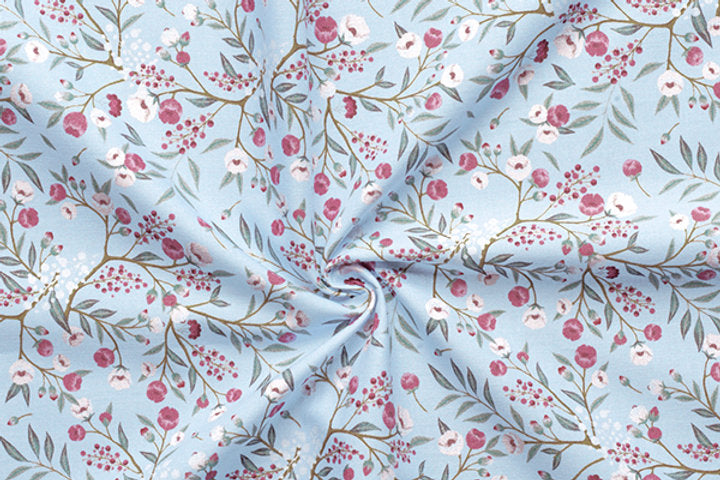 Gütermann Most Beautiful Cotton Fabric with Elegant Floral Motifs 647006/75