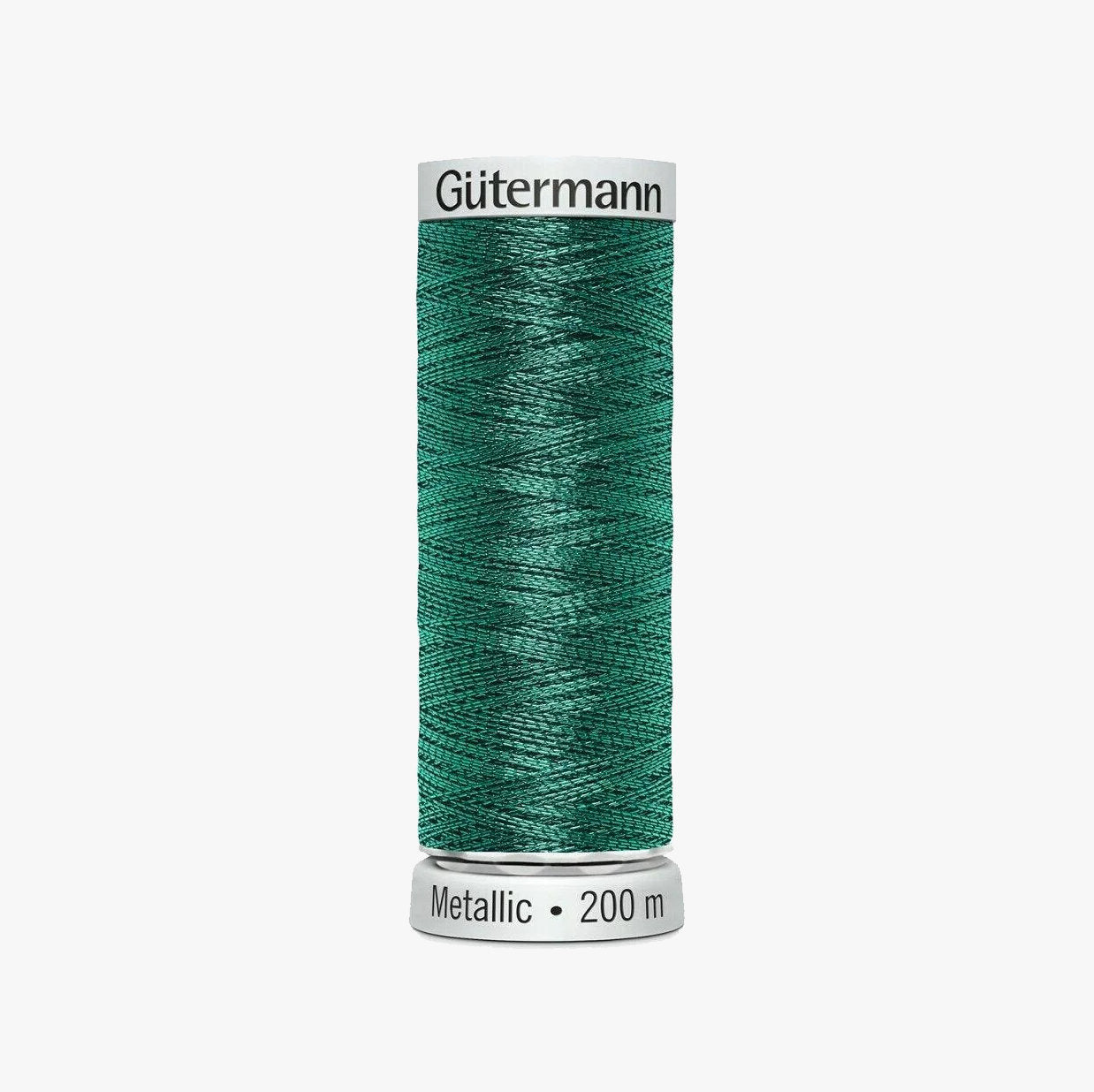 7015 Gutermann Metallic Thread 200m - Metallic Effect for Decorative Seams and Machine Embroidery