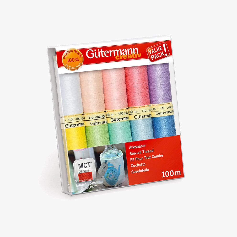 Gütermann Sew-all Sewing Thread Set 100m in Pastel Colors