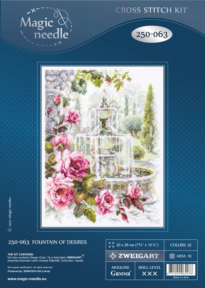 Cross Stitch Kit 250-063 Fountain of Wishes. Magic Needle