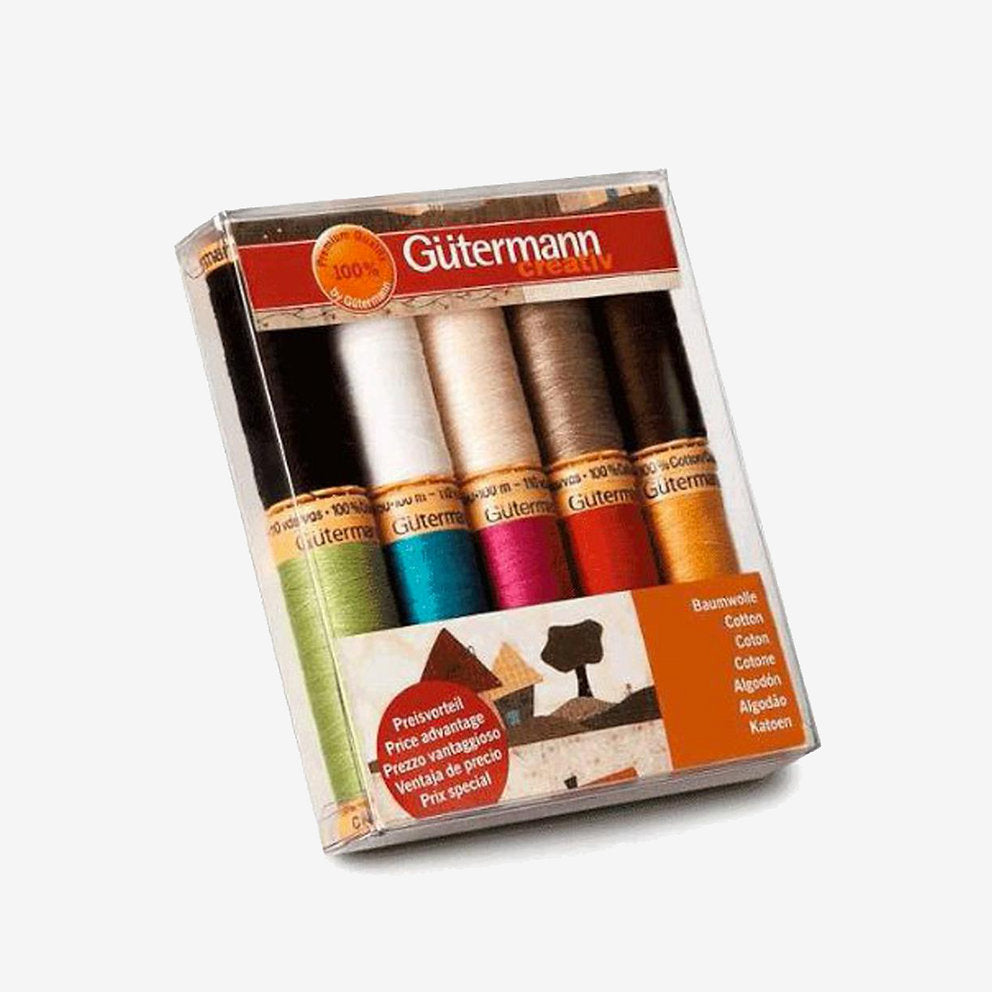 Gutermann Thread Set 100% Cotton - 10 x 100 m