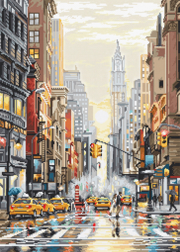 LETISTITCH Kreuzstichset: Sonnenuntergang auf der Fifth Avenue – L8025