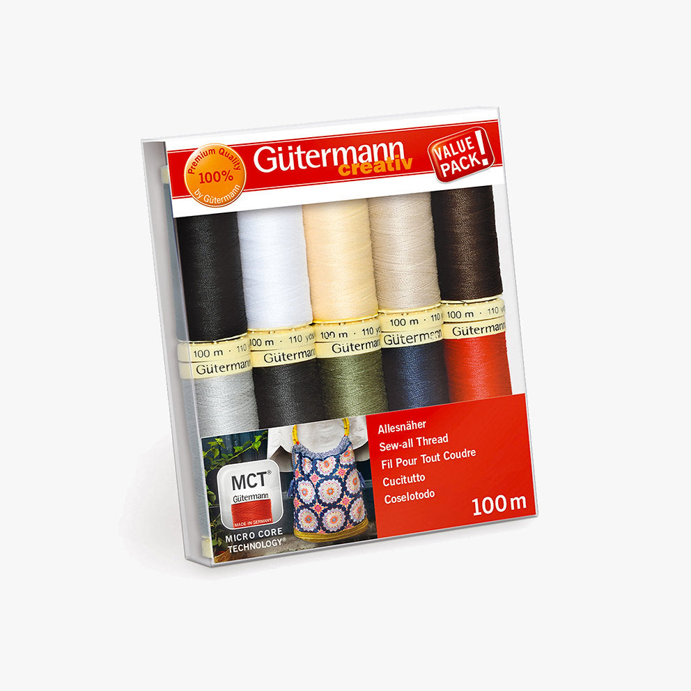 Set of Sewing Threads Sew-all 100m basic Gütermann for creative sewing