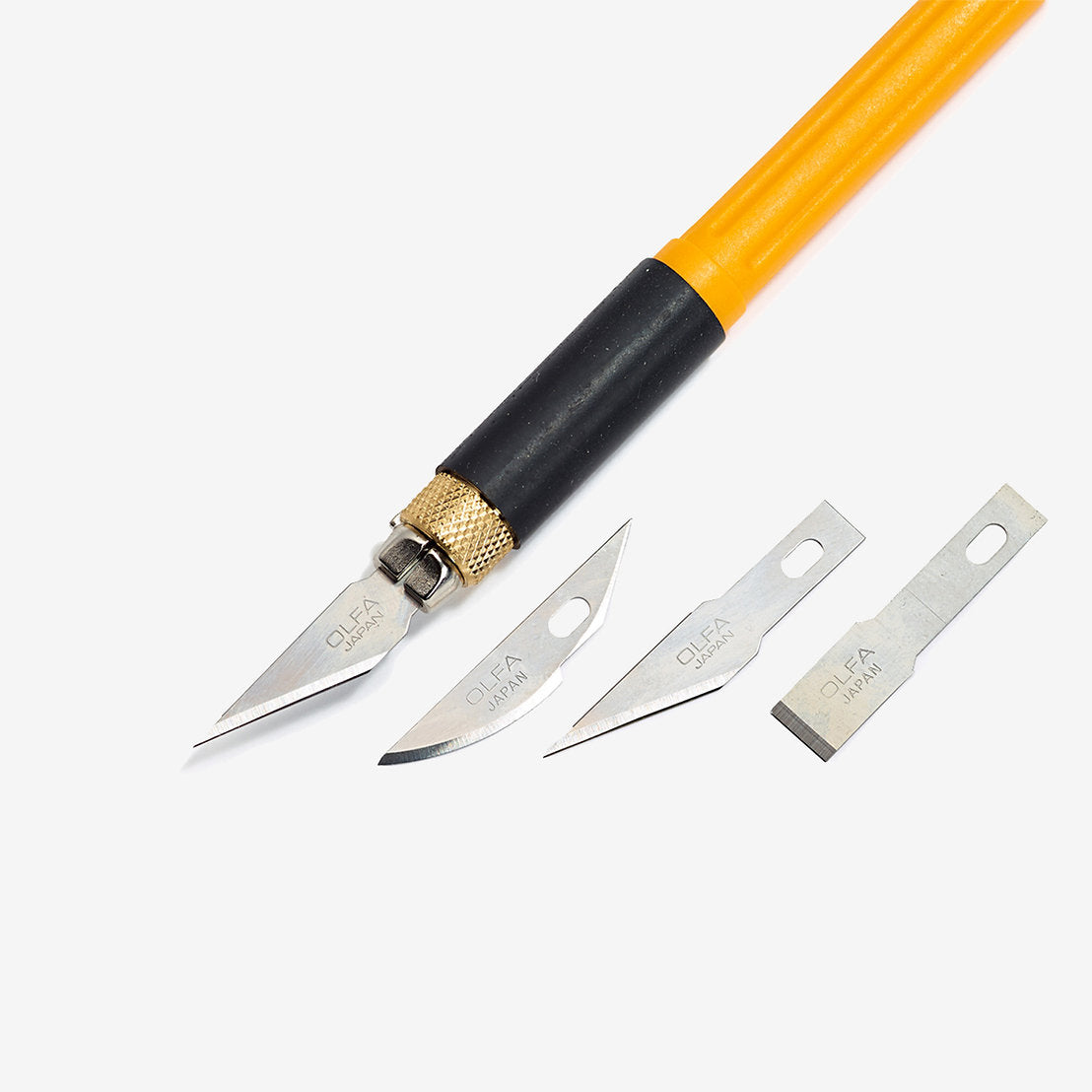 Prym 611395 Kunstmesser mit 3 Spezialklingen und rutschfestem Griff für präzise Schnitte