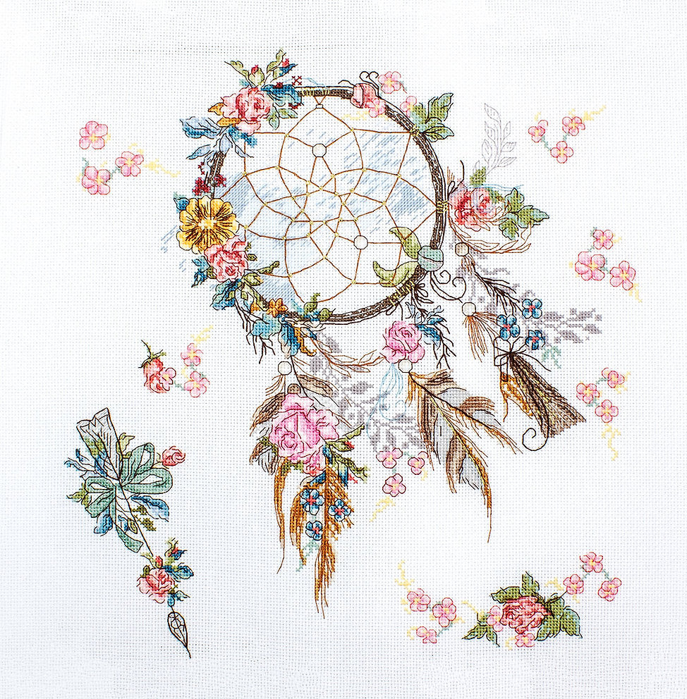 LETISTITCH Cross Stitch Kit L8035 - Spring dreams with a beautiful dream catcher