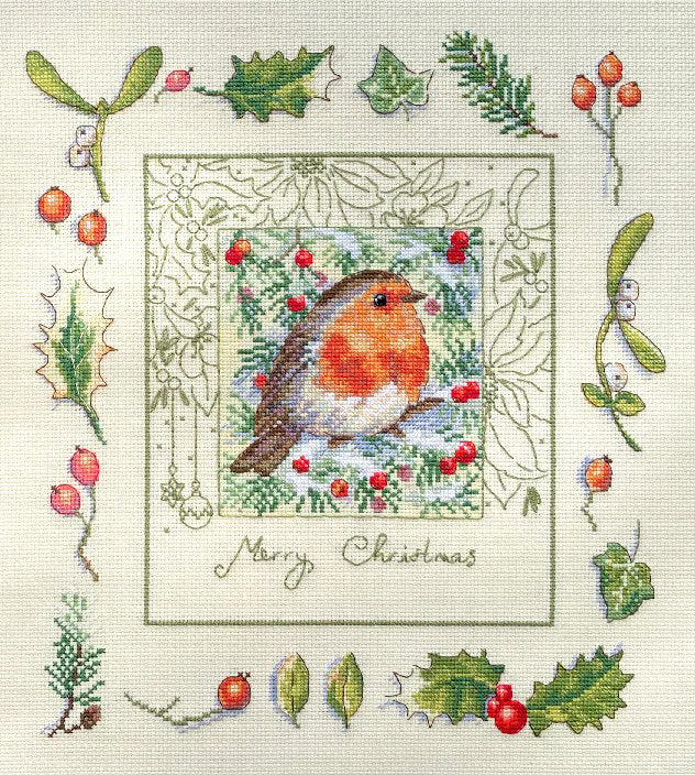 Cross stitch kit. The Christmas Robin. K-224 Merejka