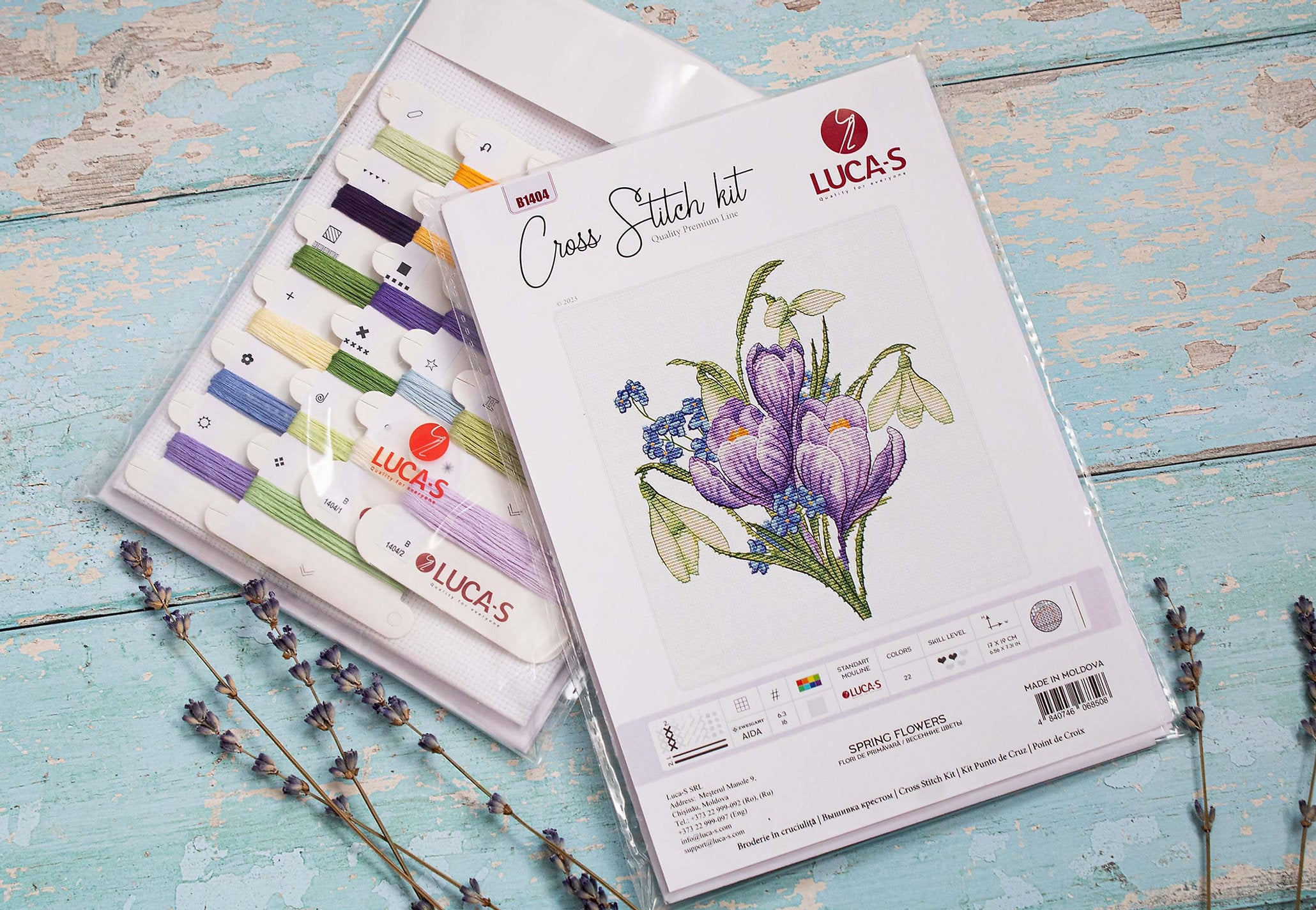 Kit de Punto de Cruz Spring Flowers Luca-S B1404