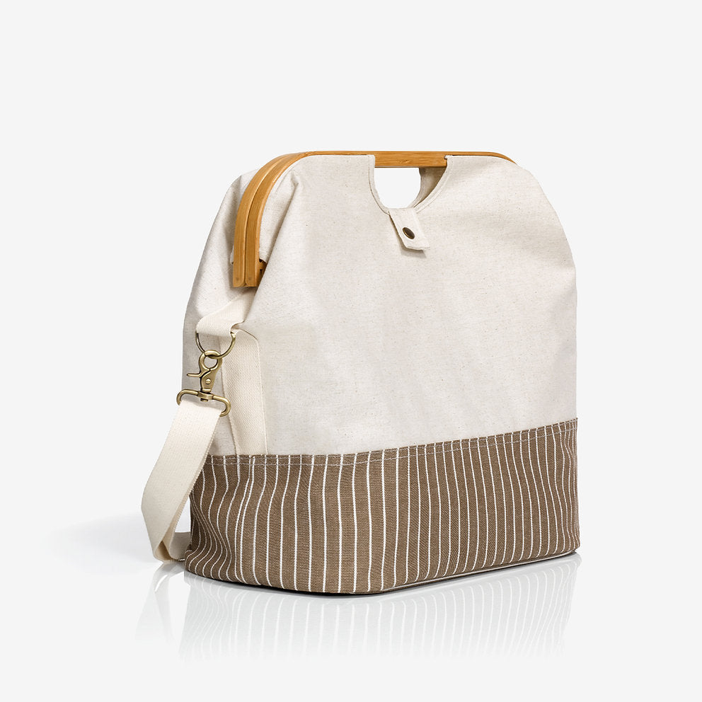 Travel bags, canvas and bamboo in natural color Prym 612562