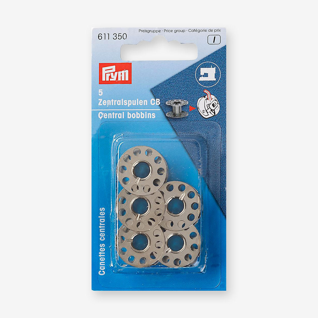 CB Prym 611350 Metallspulen für Nähmaschinen – Packung mit 12 Einheiten