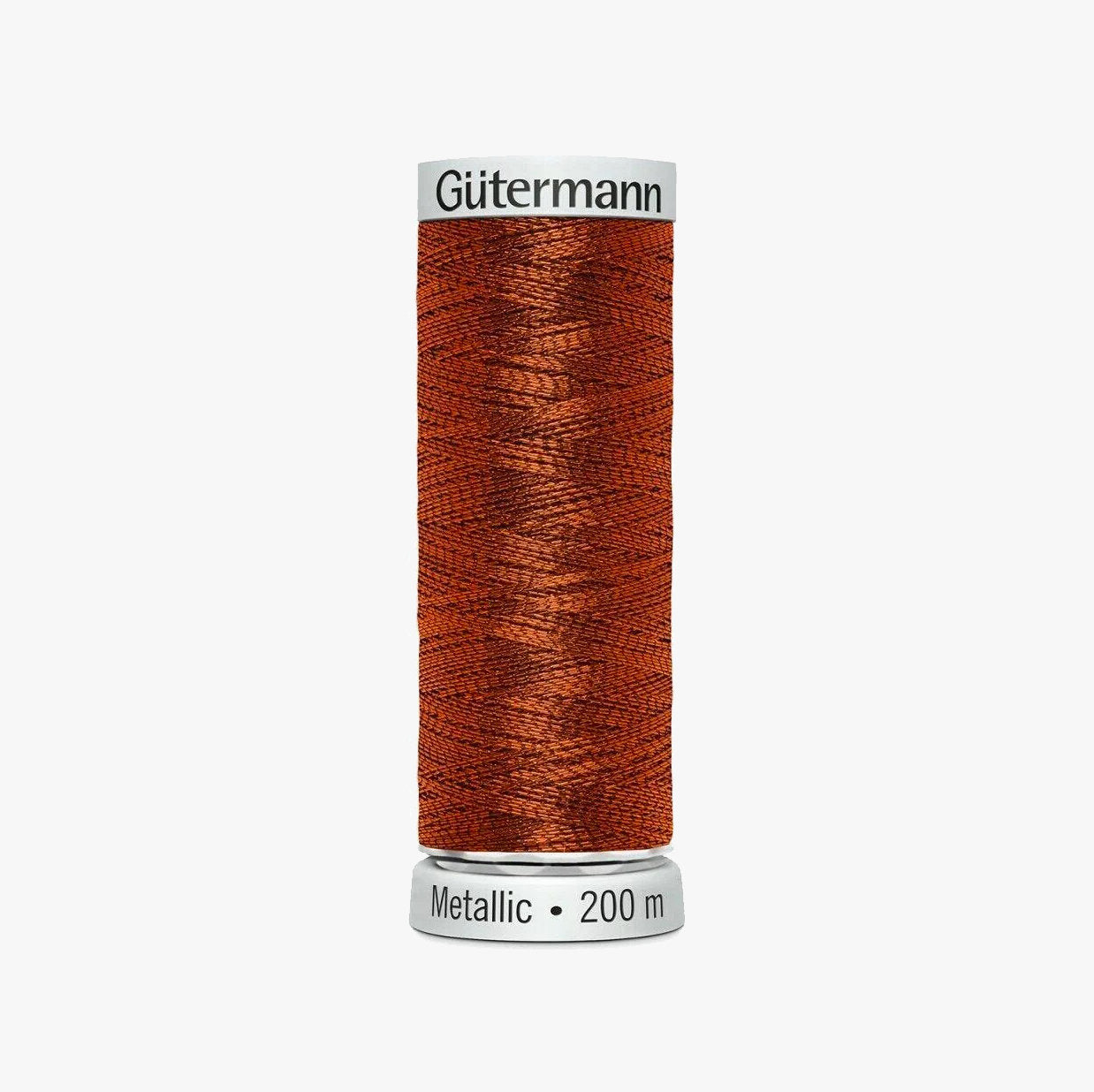 7010 Gutermann Metallic Thread 200m - Metallic Effect for Decorative Seams and Machine Embroidery