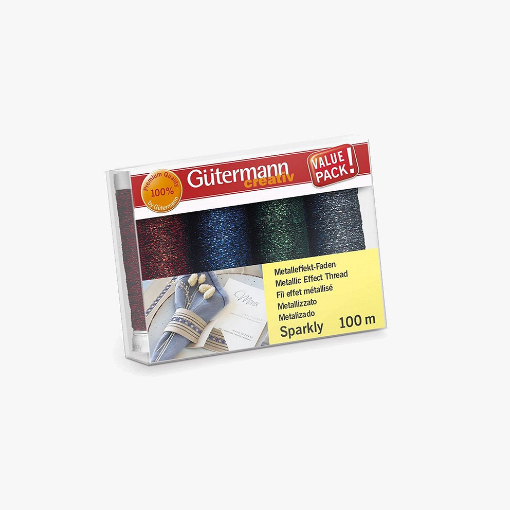 Gütermann Creativ Metallic Thread Set, 10 Spools of 50m - 734366