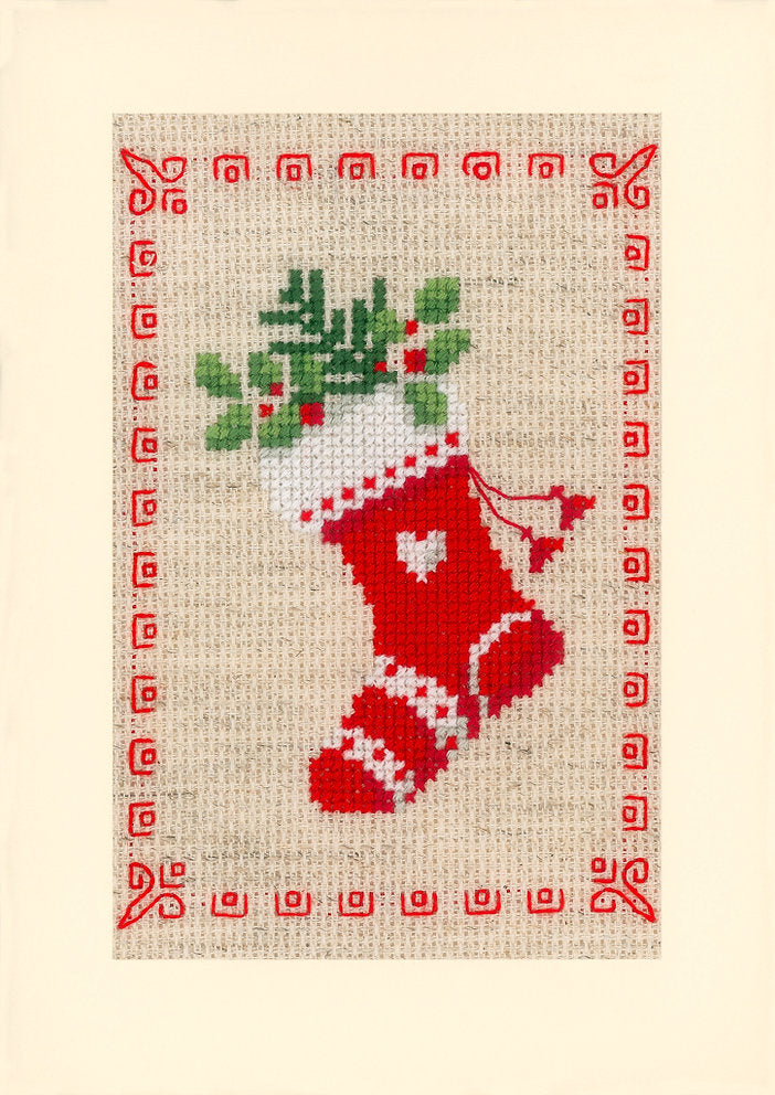 Vervaco Christmas Cross Stitch Kit - High-Quality Greeting Cards and Materials