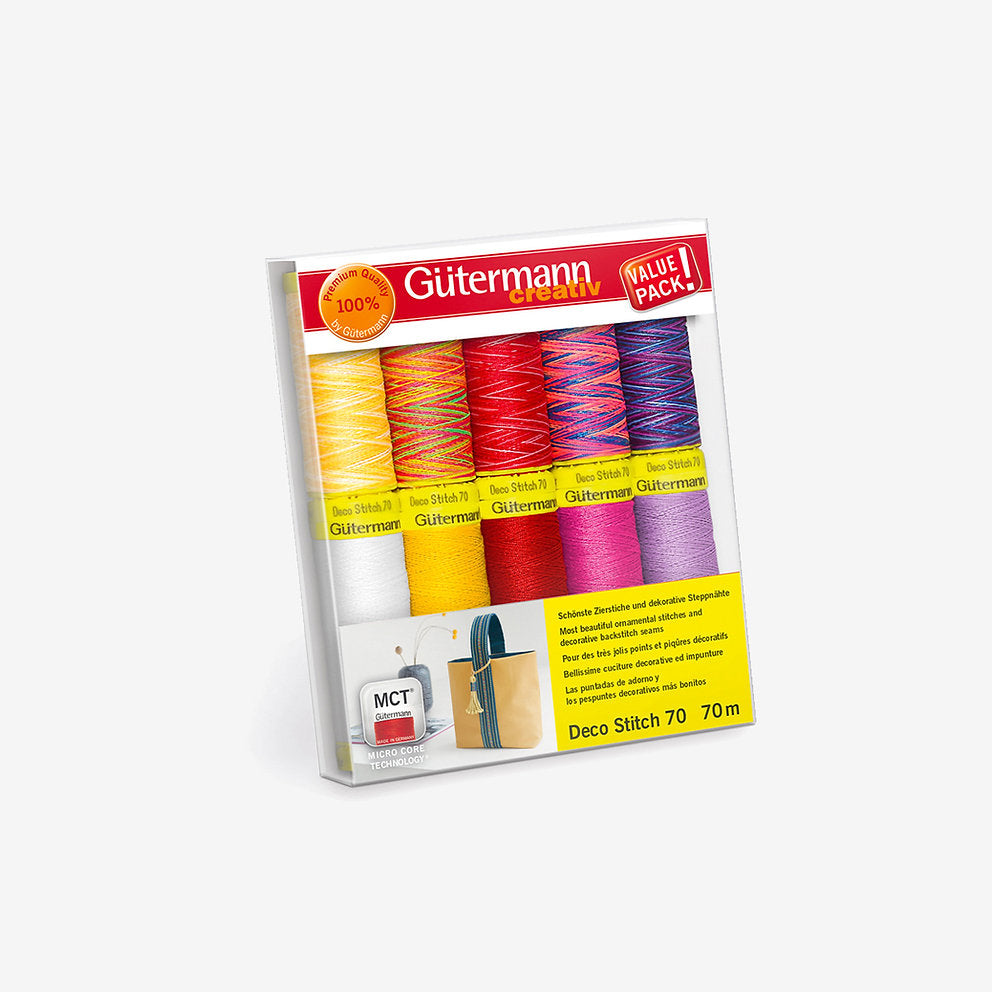 Gütermann Decorative Stitch Thread Set - 70m x10 - 702166-1