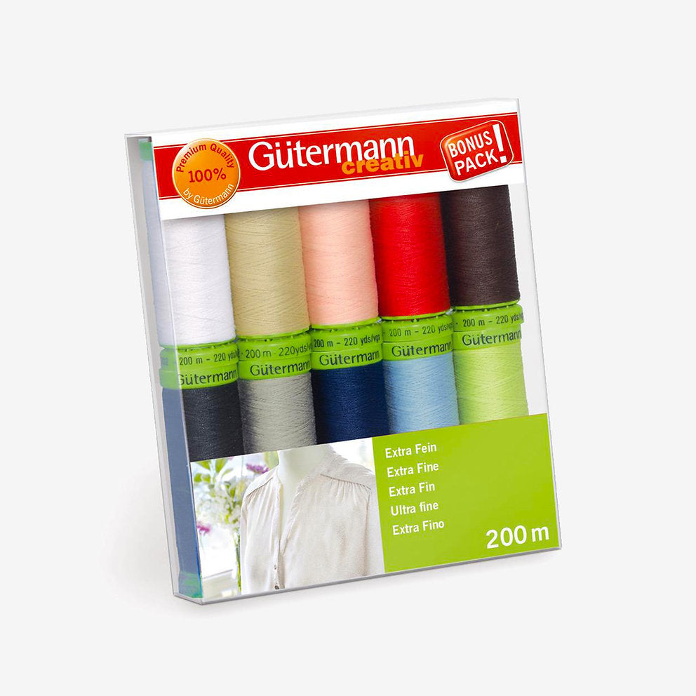 Set of Extra Fine Sewing Thread Gütermann 734618