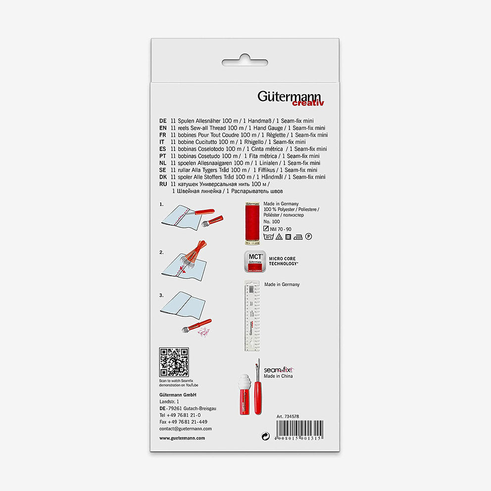 Allesnäher-Set - Gütermann - 11 Spulen + Zubehör