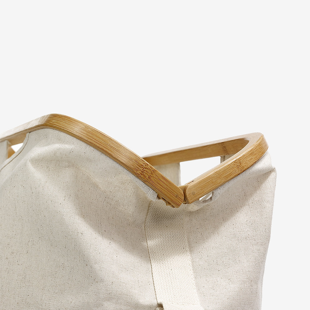 Travel bags, canvas and bamboo in natural color Prym 612562