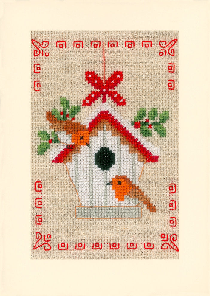 Vervaco Christmas Cross Stitch Kit - High-Quality Greeting Cards and Materials