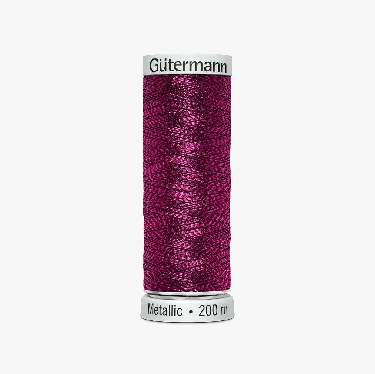 7055 Gutermann Metallic Thread 200m - Metallic Effect for Decorative Seams and Machine Embroidery