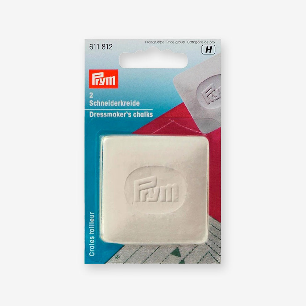 Pack of 2 Slabs of Tailor's Chalk in White - Prym 611812