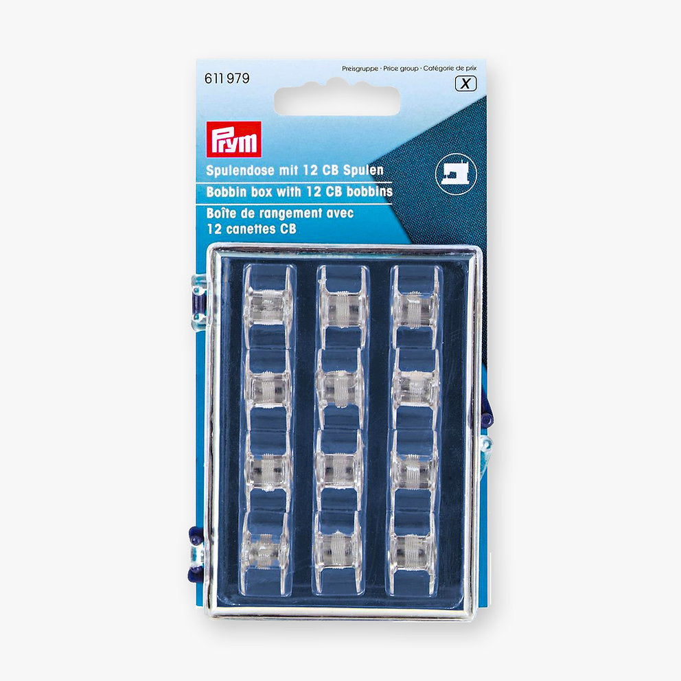 CB Prym bobbin organizer box - 12 plastic or metal bobbins included - 611979