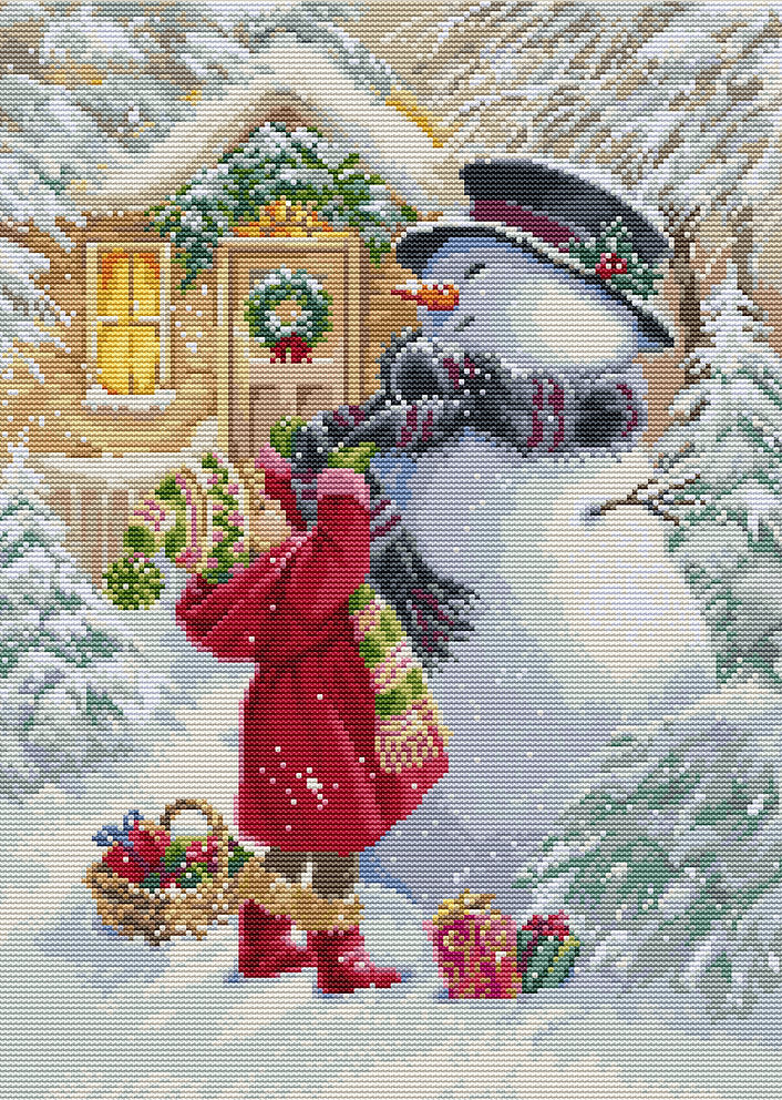 Cross Stitch Kit The Girl with Gifts - Luca-S BU5018