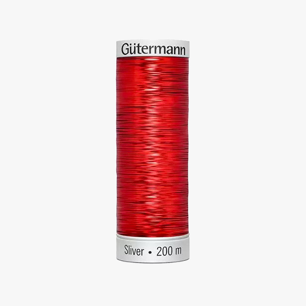 8014 Gütermann SLIVER thread with silver metallic effect 200 m for embroidery and sewing
