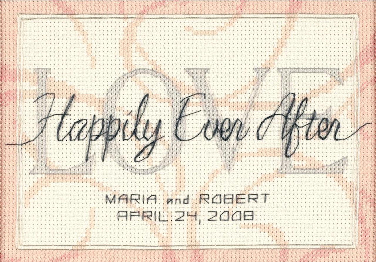 Kreuzstichset - Maße 65045 - Happily Ever After Wedding