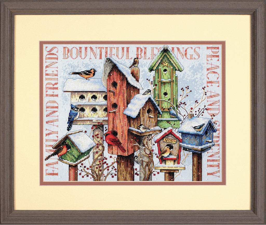 Winter Housing - 70-08863 Dimensions - Cross Stitch Kit