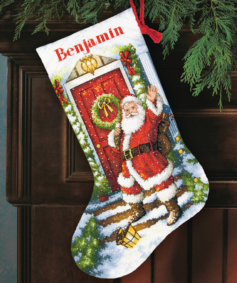 Welcome Santa Stocking - 70-08901 Dimensions - Cross Stitch Kit