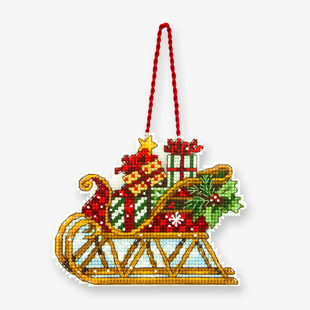 Santa's Sleigh - 70-08914 Dimensions - Cross Stitch Kit