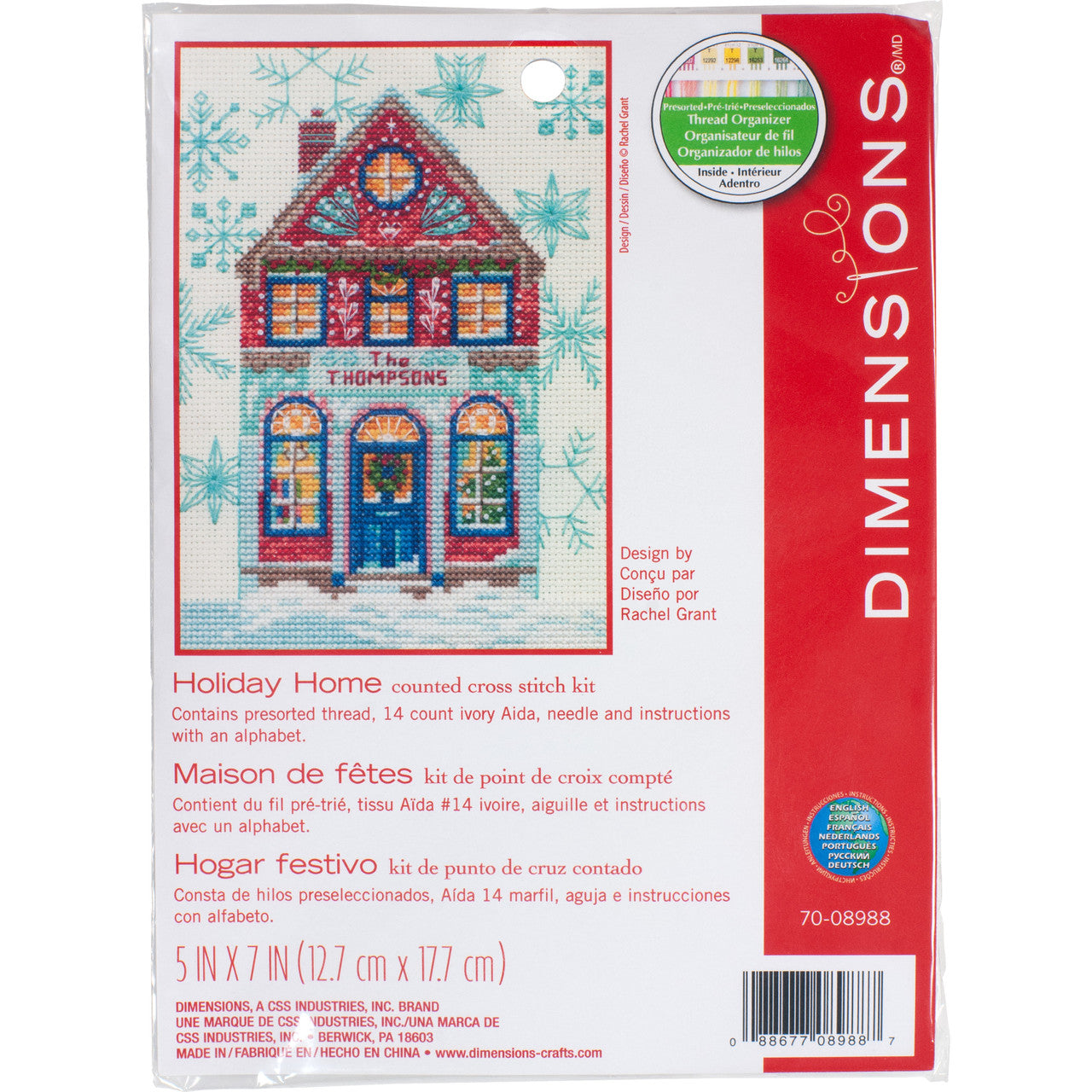 Christmas House Cross Stitch Kit - 70-08988 Dimensions