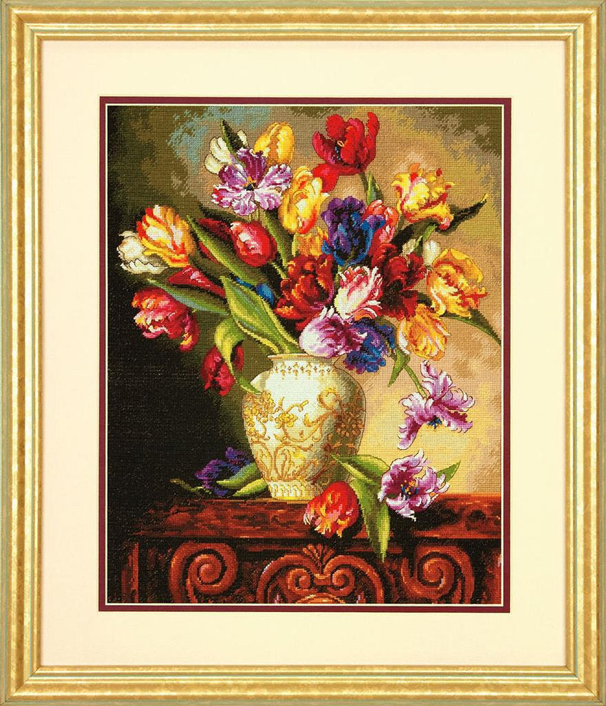 Parrot tulips - 70-35305 Dimensions - Cross stitch kit