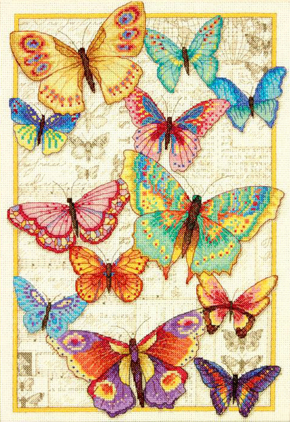 Beautiful Butterflies - 70-35338 Dimensions - Cross Stitch Kit