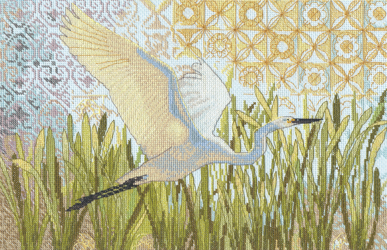 Cross Stitch Kit "Egret in Flight" by Dimensions 70-35411