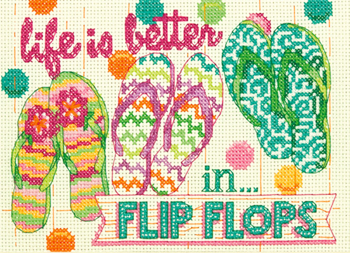 Flip Flops – 70-65152 Maße – Kreuzstichset