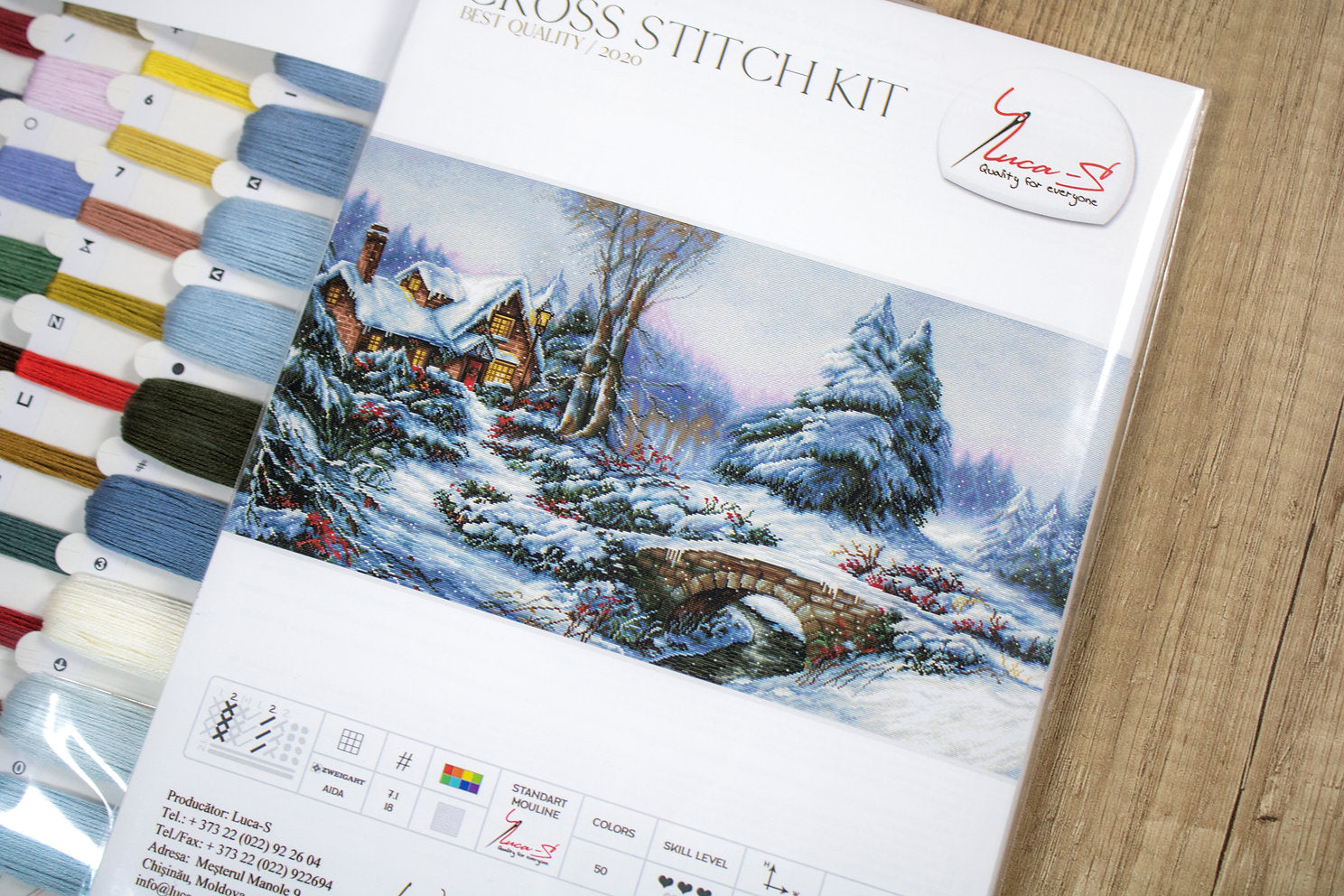 Cross Stitch Kit. Winter landscape - BU5002 Luca-S