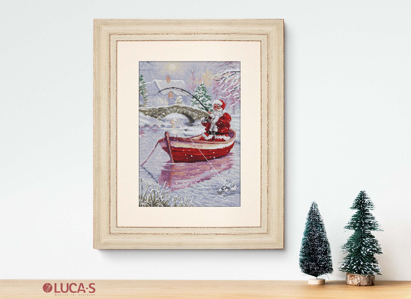 Cross Stitch Kit. Santa Claus Fishing - BU5014 Luca-S