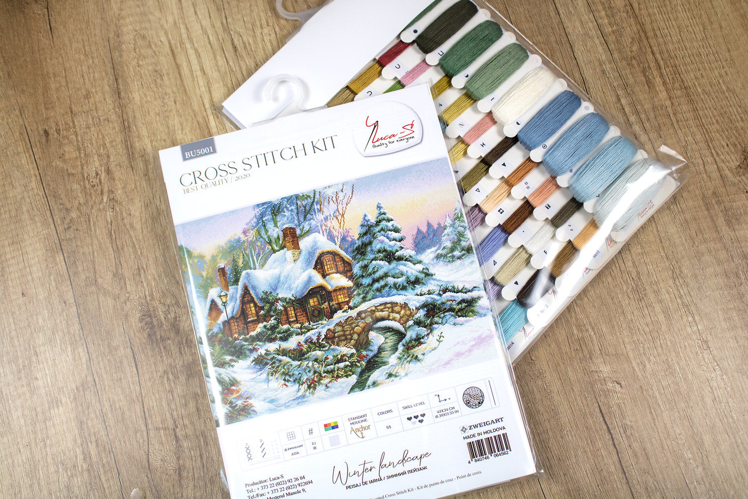 Cross Stitch Kit. Winter landscape - BU5001 Luca-S