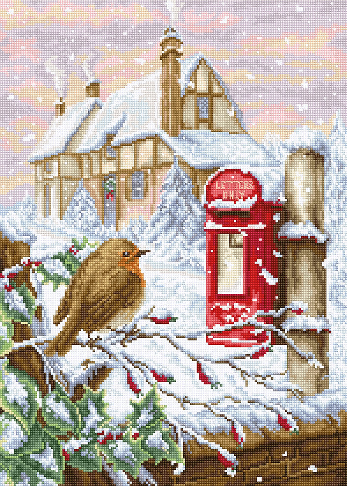 Cross Stitch Kit "Red Mailbox" by Luca-S BU4014