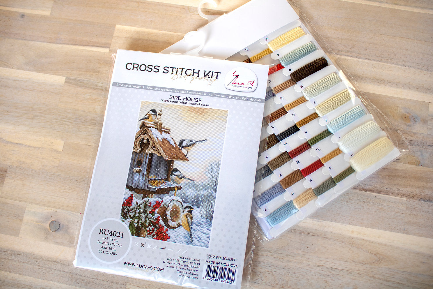 Kit de Punto de Cruz. BU4021 Bird House - Luca-S