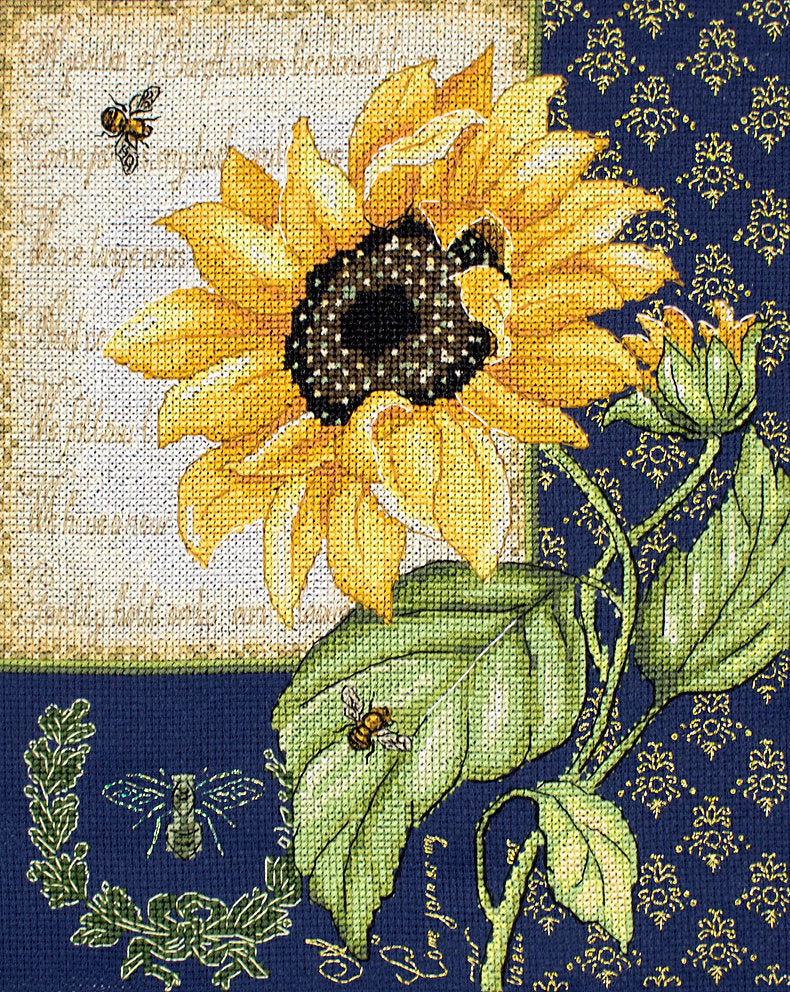 Sonnenblumenmelodie-Kreuzstichset – LETISTITCH