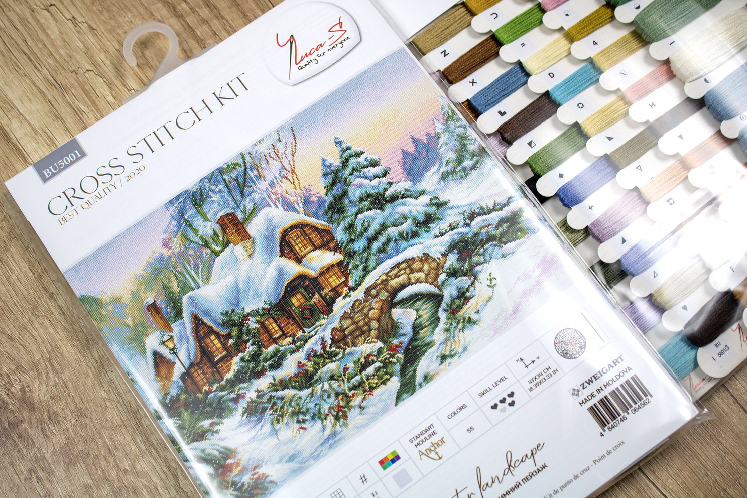 Cross Stitch Kit. Winter landscape - BU5001 Luca-S