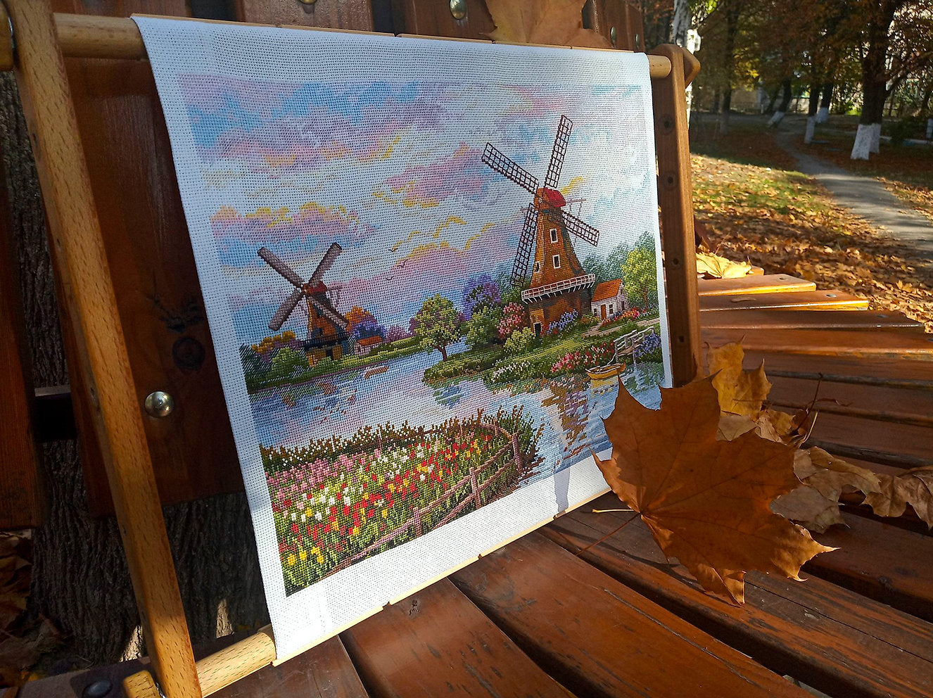 Dutch Windmills Cross Stitch Kit by Merejka K-167