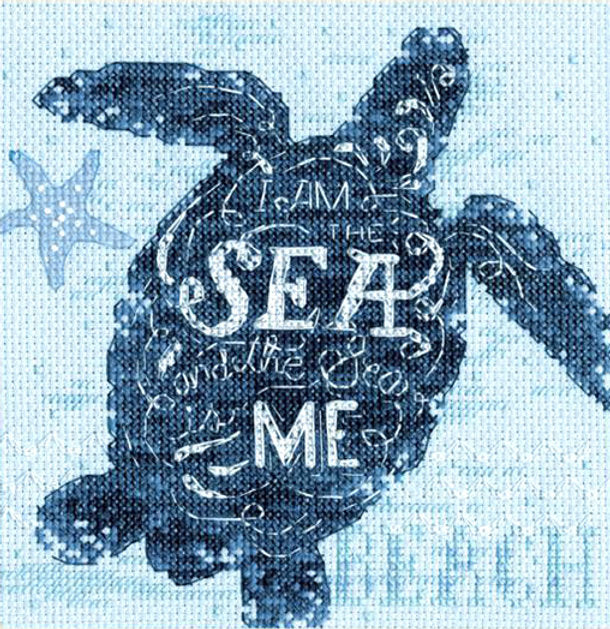 Cross stitch kit. Sea Turtle 70-65220 Dimensions