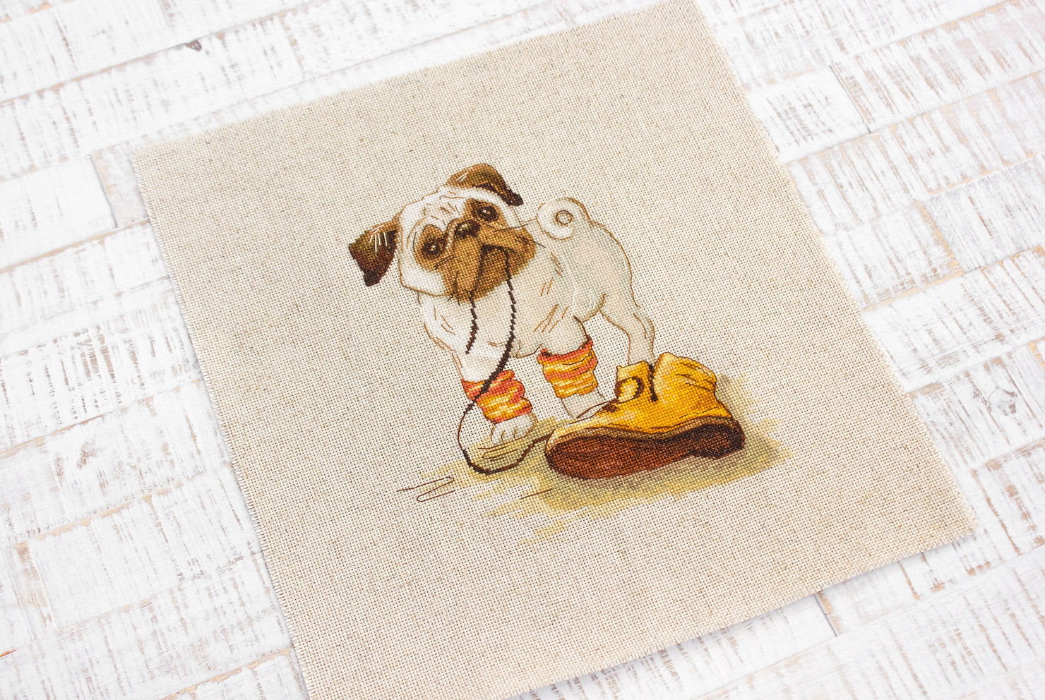 Cross Stitch Kit. Pug - B1122 Luca-S